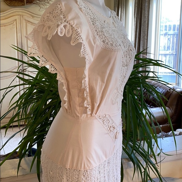 Rare Beautiful❤️Vintage 80’s Hand crocheted Dress - Picture 3 of 11